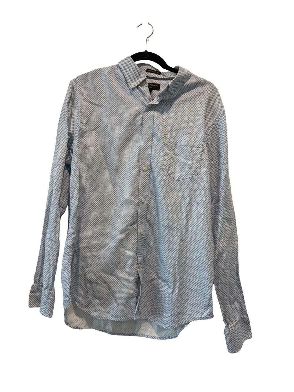 Banana Republic Light Blue Micro-Print Button-Down Shirt